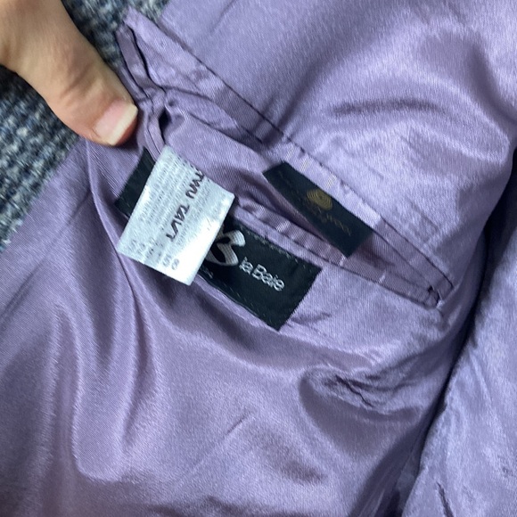 Vintage Harris Tweed Sport Coat Mens 44S Grey Blue Wool Retro Blazer Jacket - Picture 13 of 15